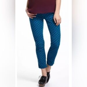 AG Adriano Goldschmied The Stevie Polka Dot Cordorouy Ankle Pants